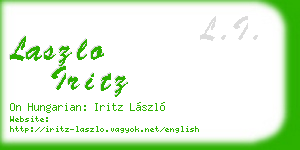 laszlo iritz business card